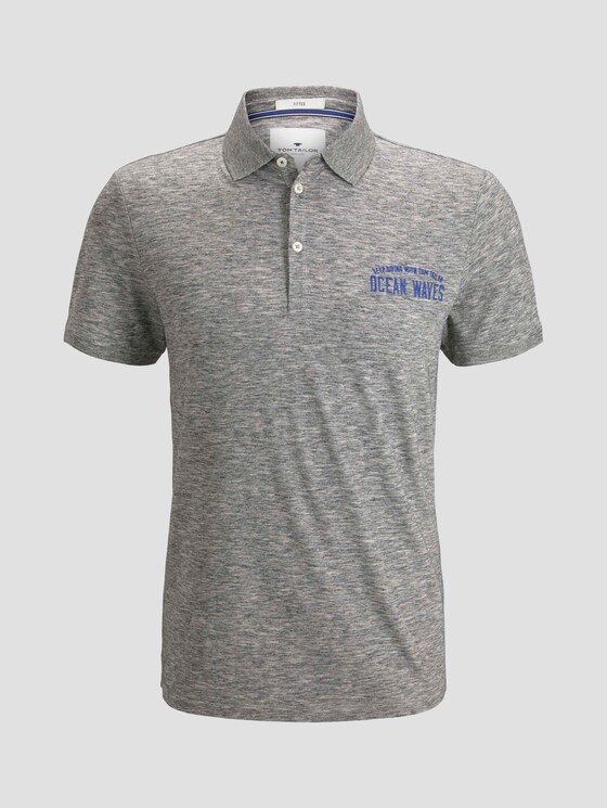 Meliertes Poloshirt - Männer - grey coloured melange Meliertes Poloshirt - Männer - grey coloured melange - 7 - TOM TAILOR