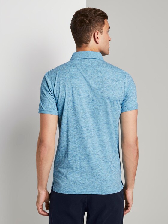 Meliertes Poloshirt - Männer - teal coloured melange Meliertes Poloshirt - Männer - teal coloured melange - 2 - TOM TAILOR