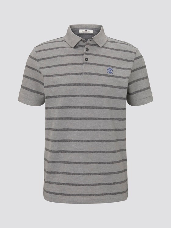 Gestreiftes Poloshirt - Männer - grey melange stripe Gestreiftes Poloshirt - Männer - grey melange stripe - 7 - TOM TAILOR