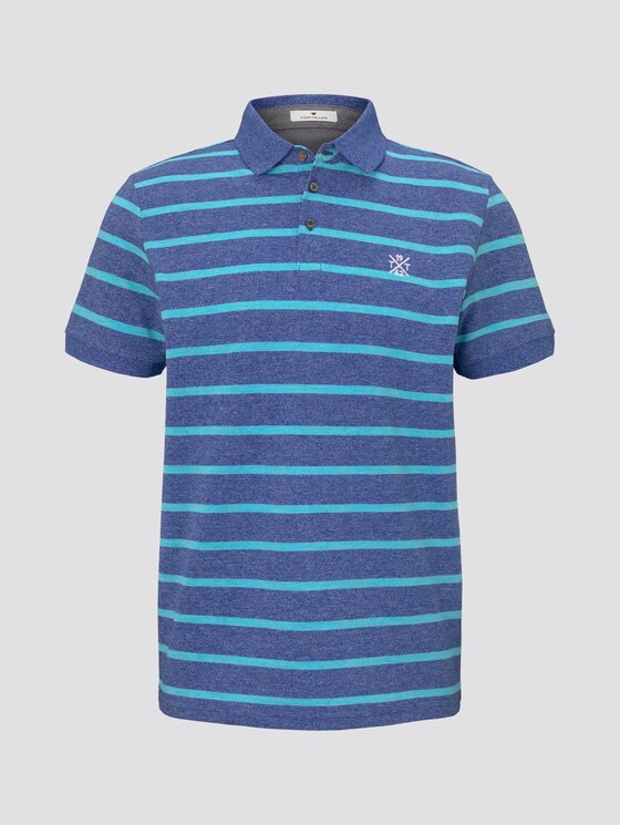 Gestreiftes Poloshirt - Männer - blue melange stripe Gestreiftes Poloshirt - Männer - blue melange stripe - 7 - TOM TAILOR