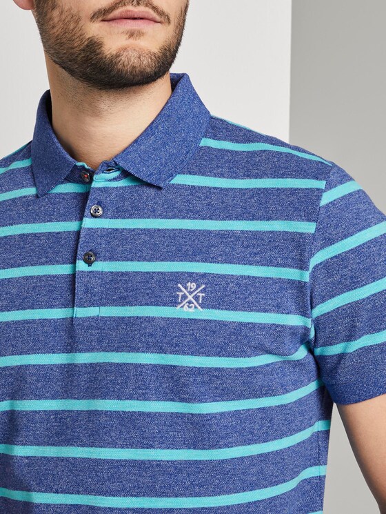 Gestreiftes Poloshirt - Männer - blue melange stripe Gestreiftes Poloshirt - Männer - blue melange stripe - 9 - TOM TAILOR