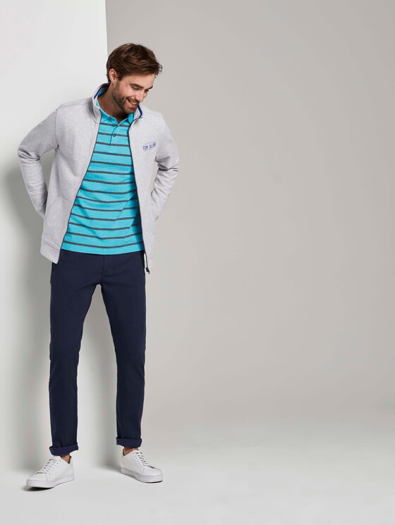 Gestreiftes Poloshirt - Männer - teal melange stripe Gestreiftes Poloshirt - Männer - teal melange stripe - 3 - TOM TAILOR