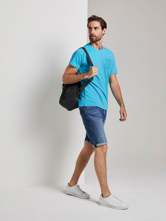 T-Shirt mit Tasche auf der Brust - Männer - clear blue atoll T-Shirt mit Tasche auf der Brust - Männer - clear blue atoll - 3 - TOM TAILOR