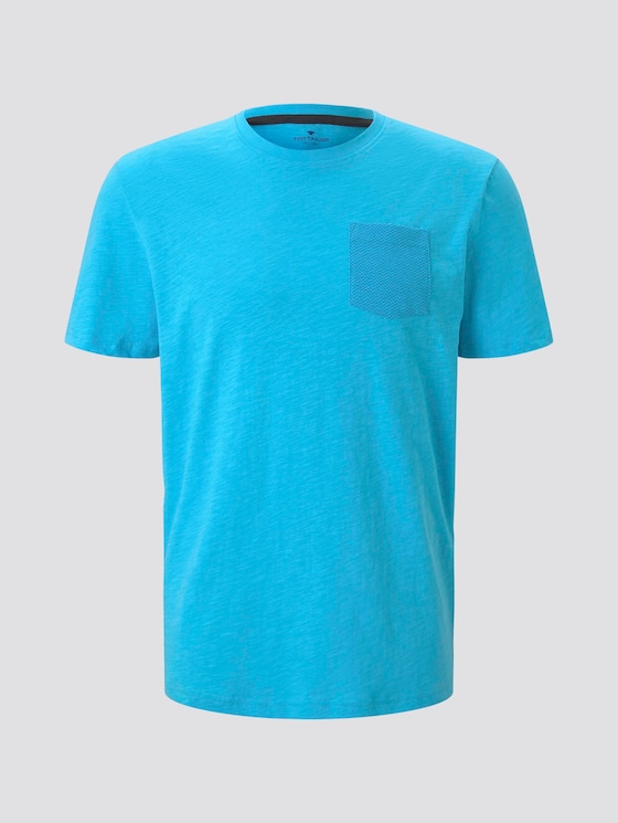 T-Shirt mit Tasche auf der Brust - Männer - clear blue atoll T-Shirt mit Tasche auf der Brust - Männer - clear blue atoll - 7 - TOM TAILOR