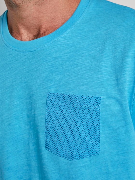 T-Shirt mit Tasche auf der Brust - Männer - clear blue atoll T-Shirt mit Tasche auf der Brust - Männer - clear blue atoll - 9 - TOM TAILOR