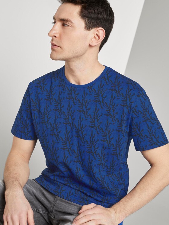 Gemustertes T-Shirt - Männer - blue water coral design Gemustertes T-Shirt - Männer - blue water coral design - 5 - TOM TAILOR