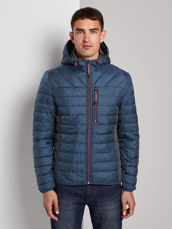 Leichte Steppjacke mit Kapuze - Männer - Dark Denim Blue Leichte Steppjacke mit Kapuze - Männer - Dark Denim Blue - 1 - TOM TAILOR