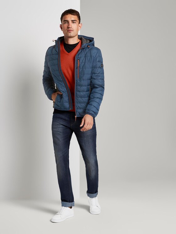 Leichte Steppjacke mit Kapuze - Männer - Dark Denim Blue Leichte Steppjacke mit Kapuze - Männer - Dark Denim Blue - 3 - TOM TAILOR