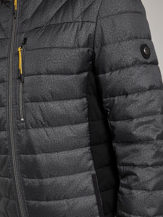 Leichte Steppjacke mit Kapuze - Männer - grey melange structure Leichte Steppjacke mit Kapuze - Männer - grey melange structure - 10 - TOM TAILOR