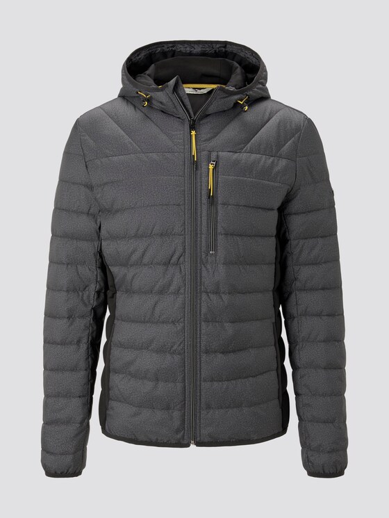 Leichte Steppjacke mit Kapuze - Männer - grey melange structure Leichte Steppjacke mit Kapuze - Männer - grey melange structure - 7 - TOM TAILOR