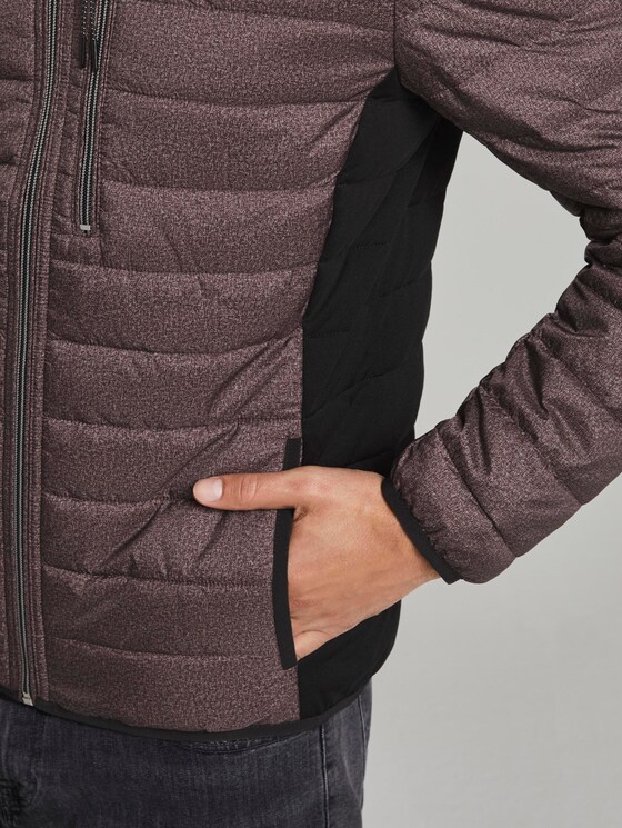 Leichte Steppjacke mit Kapuze - Männer - bordeaux dark melange Leichte Steppjacke mit Kapuze - Männer - bordeaux dark melange - 10 - TOM TAILOR