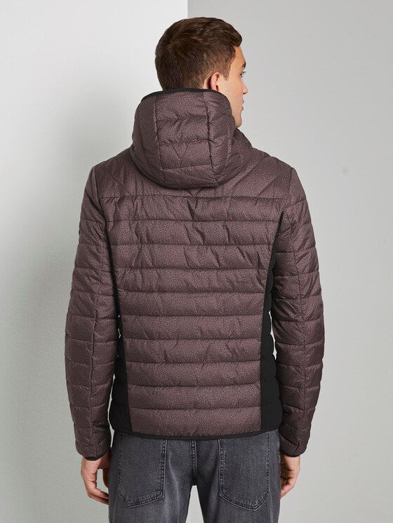 Leichte Steppjacke mit Kapuze - Männer - bordeaux dark melange Leichte Steppjacke mit Kapuze - Männer - bordeaux dark melange - 2 - TOM TAILOR