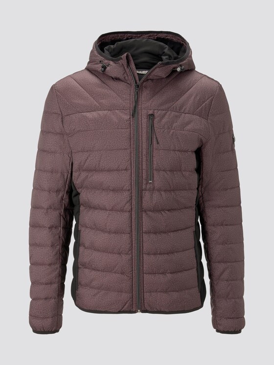 Leichte Steppjacke mit Kapuze - Männer - bordeaux dark melange Leichte Steppjacke mit Kapuze - Männer - bordeaux dark melange - 7 - TOM TAILOR