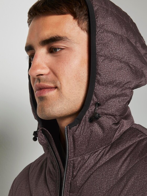 Leichte Steppjacke mit Kapuze - Männer - bordeaux dark melange Leichte Steppjacke mit Kapuze - Männer - bordeaux dark melange - 9 - TOM TAILOR