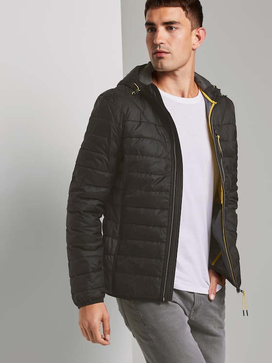 Lightweight quilted jacket with a hood - Men - Black Lightweight quilted jacket with a hood - Men - Black - 5 - TOM TAILOR