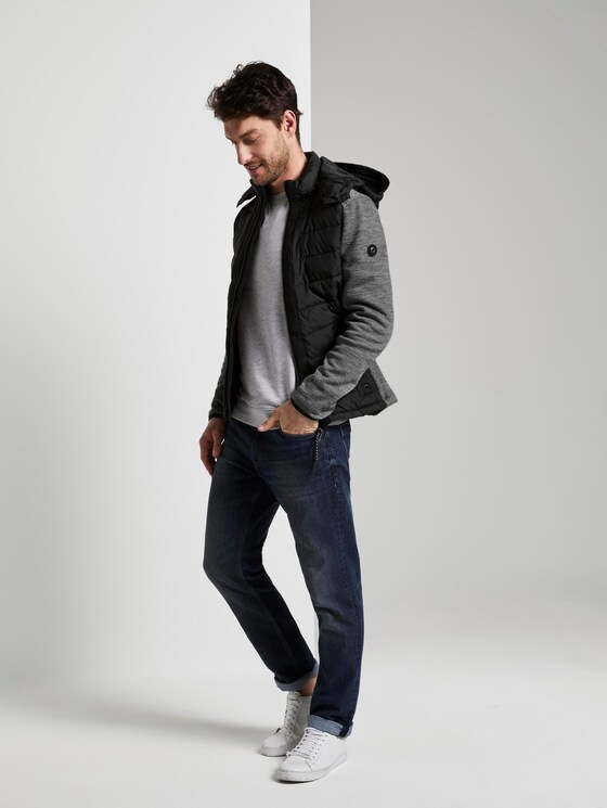 Hybrid-Steppjacke mit abnehmbarer Kapuze - Männer - Black Hybrid-Steppjacke mit abnehmbarer Kapuze - Männer - Black - 3 - TOM TAILOR