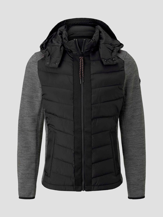 Hybrid-Steppjacke mit abnehmbarer Kapuze - Männer - Black Hybrid-Steppjacke mit abnehmbarer Kapuze - Männer - Black - 7 - TOM TAILOR