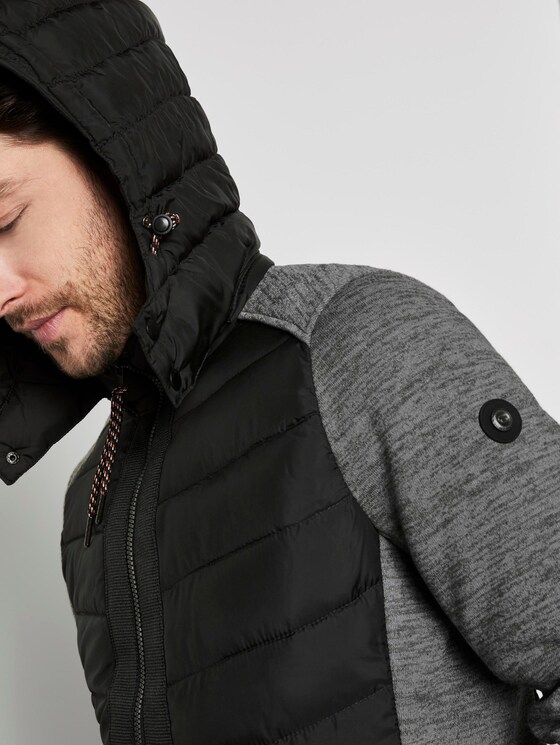 Hybrid-Steppjacke mit abnehmbarer Kapuze - Männer - Black Hybrid-Steppjacke mit abnehmbarer Kapuze - Männer - Black - 9 - TOM TAILOR