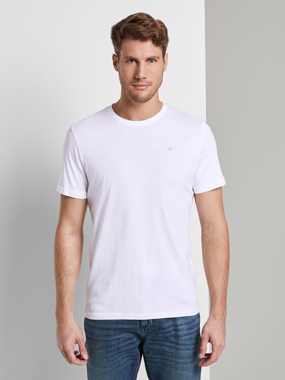 Basic T-shirt in a twin pack - Men - Real Navy Blue Basic T-shirt in a twin pack - Men - Real Navy Blue - 1 - TOM TAILOR