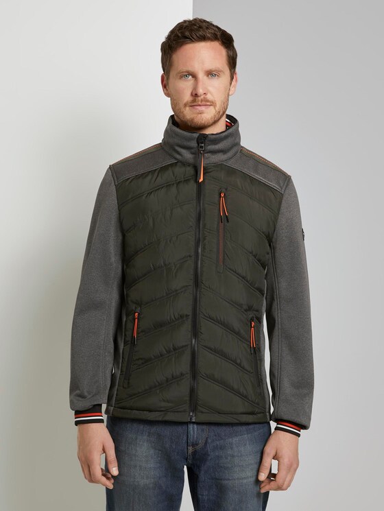 Hybridjacke mit abnehmbarer Kapuze - Männer - Shadow Olive Hybridjacke mit abnehmbarer Kapuze - Männer - Shadow Olive - 1 - TOM TAILOR