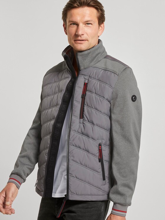 Hybridjacke mit abnehmbarer Kapuze - Männer - Medium Silver Grey Hybridjacke mit abnehmbarer Kapuze - Männer - Medium Silver Grey - 5 - TOM TAILOR