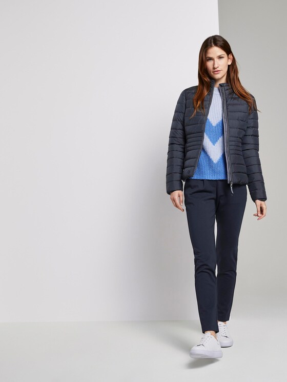 Lightweight quilted jacket with a stand-up collar - Women - Sky Captain Blue Lightweight quilted jacket with a stand-up collar - Women - Sky Captain Blue - 3 - TOM TAILOR