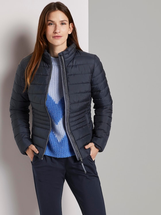 Lightweight quilted jacket with a stand-up collar - Women - Sky Captain Blue Lightweight quilted jacket with a stand-up collar - Women - Sky Captain Blue - 5 - TOM TAILOR