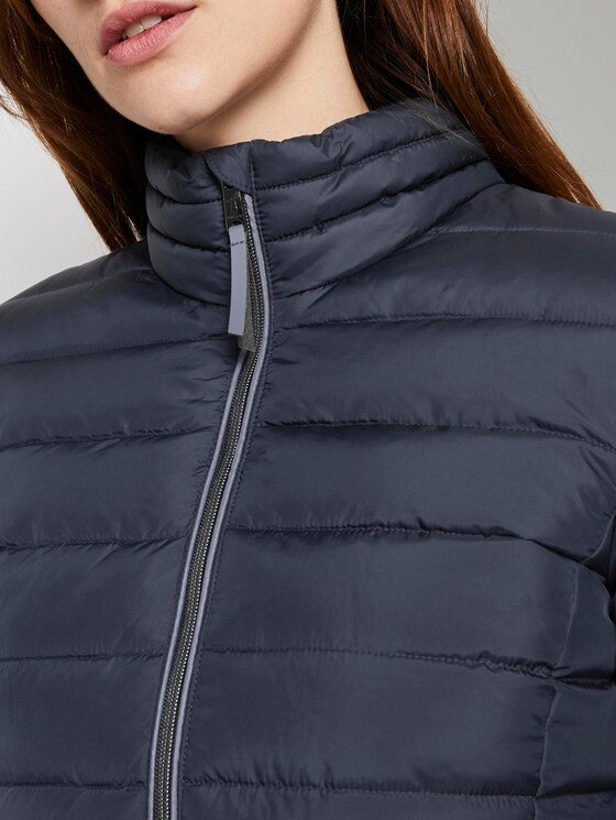 Lightweight quilted jacket with a stand-up collar - Women - Sky Captain Blue Lightweight quilted jacket with a stand-up collar - Women - Sky Captain Blue - 9 - TOM TAILOR