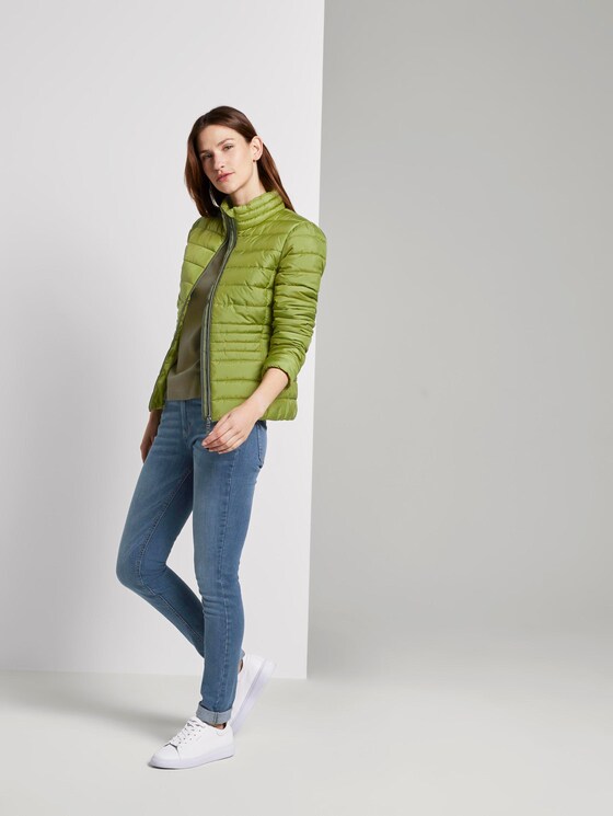 Lightweight quilted jacket with a stand-up collar - Women - wood green Lightweight quilted jacket with a stand-up collar - Women - wood green - 3 - TOM TAILOR