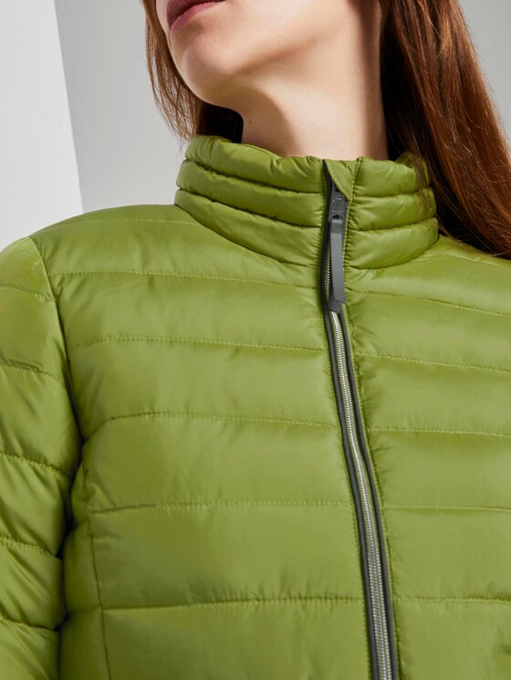 Lightweight quilted jacket with a stand-up collar - Women - wood green Lightweight quilted jacket with a stand-up collar - Women - wood green - 9 - TOM TAILOR