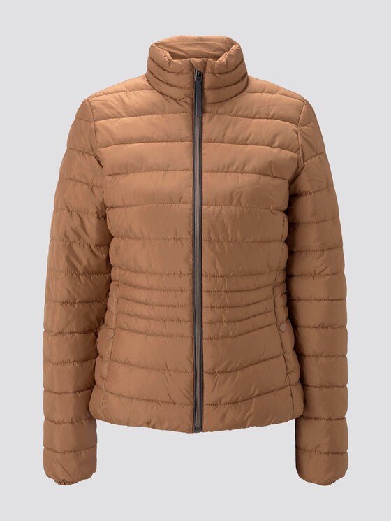 Lightweight quilted jacket with a stand-up collar - Women - light chestnut Lightweight quilted jacket with a stand-up collar - Women - light chestnut - 7 - TOM TAILOR