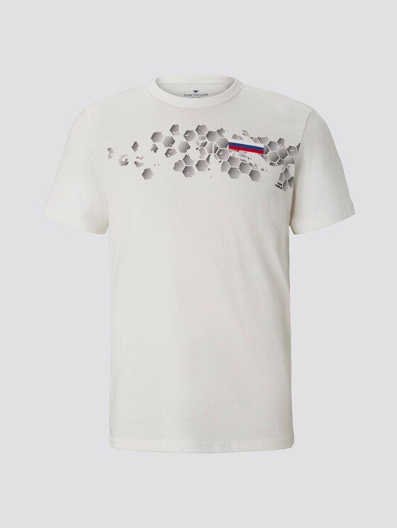 T-Shirt mit Fußball-EM-Print - Männer - Coconut Cream T-Shirt mit Fußball-EM-Print - Männer - Coconut Cream - 7 - TOM TAILOR
