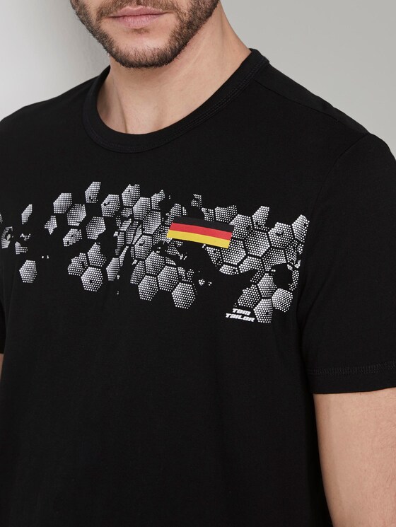 T-Shirt mit Fußball-EM-Print - Männer - Black T-Shirt mit Fußball-EM-Print - Männer - Black - 10 - TOM TAILOR