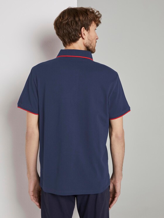 Sportliches Poloshirt mit Fußball-EM-Print - Männer - True Dark Blue Sportliches Poloshirt mit Fußball-EM-Print - Männer - True Dark Blue - 2 - TOM TAILOR
