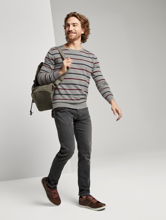 gestreepte trui - Mannen - grey mulitcolor stripe gestreepte trui - Mannen - grey mulitcolor stripe - 3 - TOM TAILOR