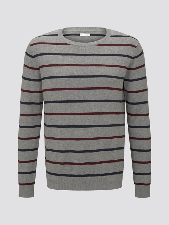 gestreepte trui - Mannen - grey mulitcolor stripe gestreepte trui - Mannen - grey mulitcolor stripe - 7 - TOM TAILOR