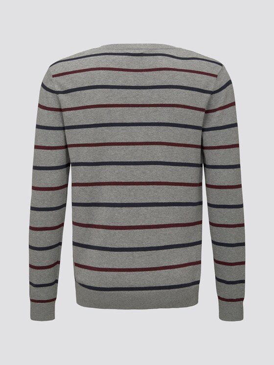 gestreepte trui - Mannen - grey mulitcolor stripe gestreepte trui - Mannen - grey mulitcolor stripe - 8 - TOM TAILOR
