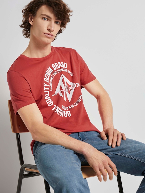 T-Shirt mit Print - Männer - Normal Red T-Shirt mit Print - Männer - Normal Red - 5 - TOM TAILOR Denim