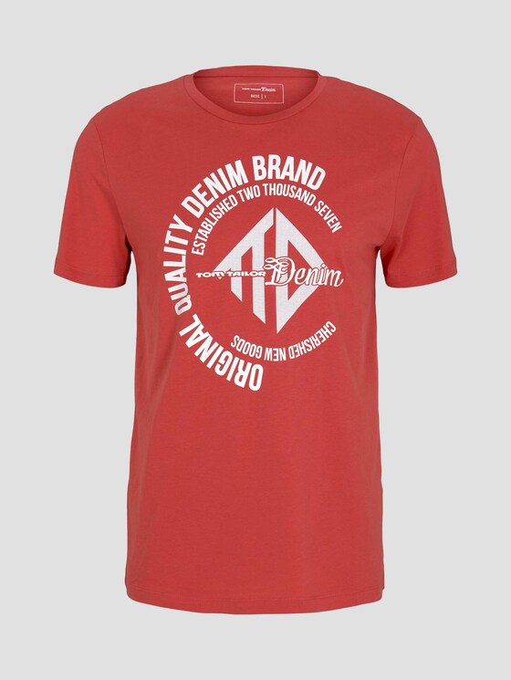 T-Shirt mit Print - Männer - Normal Red T-Shirt mit Print - Männer - Normal Red - 7 - TOM TAILOR Denim