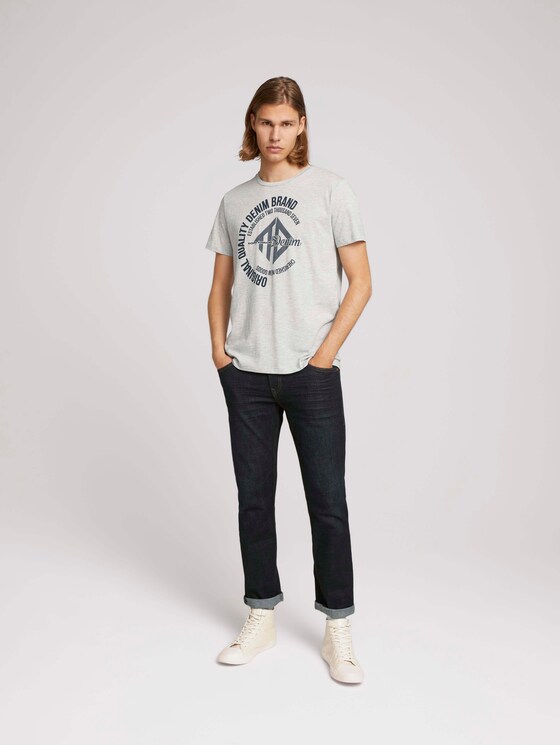 T-Shirt mit Print - Männer - Mediterranean Grey Melange T-Shirt mit Print - Männer - Mediterranean Grey Melange - 3 - TOM TAILOR Denim
