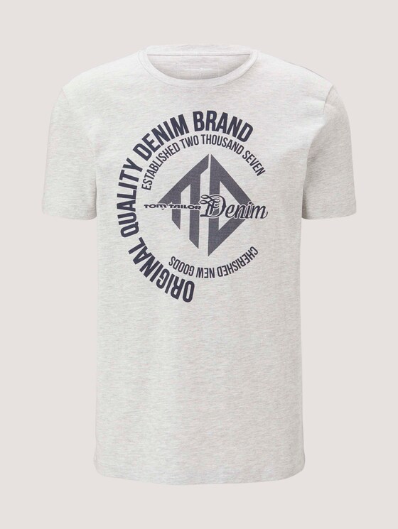 T-Shirt mit Print - Männer - Mediterranean Grey Melange T-Shirt mit Print - Männer - Mediterranean Grey Melange - 7 - TOM TAILOR Denim