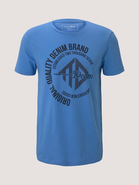 T-Shirt mit Print - Männer - water sport blue T-Shirt mit Print - Männer - water sport blue - 7 - TOM TAILOR Denim