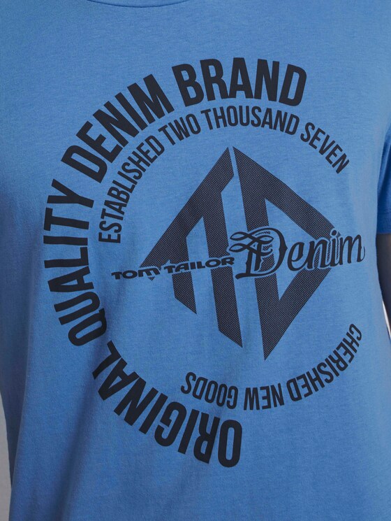 T-Shirt mit Print - Männer - water sport blue T-Shirt mit Print - Männer - water sport blue - 9 - TOM TAILOR Denim