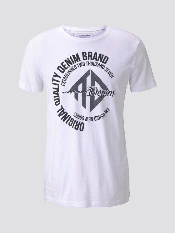 T-Shirt mit Print - Männer - White T-Shirt mit Print - Männer - White - 7 - TOM TAILOR Denim