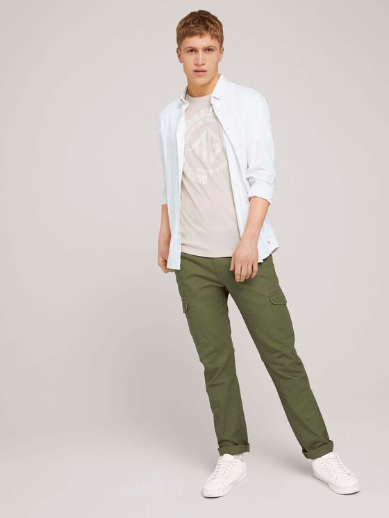 T-Shirt mit Print - Männer - light almond T-Shirt mit Print - Männer - light almond - 3 - TOM TAILOR Denim