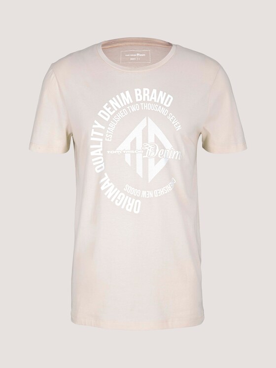 T-Shirt mit Print - Männer - light almond T-Shirt mit Print - Männer - light almond - 7 - TOM TAILOR Denim