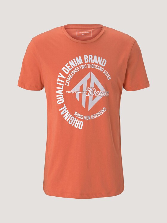 T-Shirt mit Print - Männer - orange-lobster T-Shirt mit Print - Männer - orange-lobster - 7 - TOM TAILOR Denim