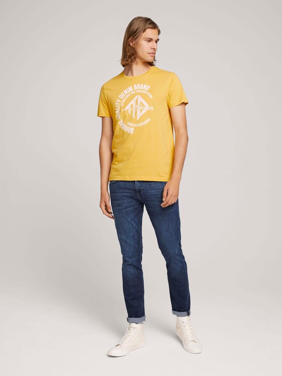 T-Shirt mit Print - Männer - golden ochre T-Shirt mit Print - Männer - golden ochre - 3 - TOM TAILOR Denim