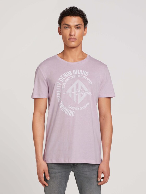 T-Shirt mit Print - Männer - blurry lavender T-Shirt mit Print - Männer - blurry lavender - 1 - TOM TAILOR Denim