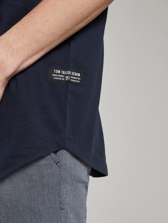 Basic T-Shirt aus Organic Cotton - Männer - Sky Captain Blue Basic T-Shirt aus Organic Cotton - Männer - Sky Captain Blue - 10 - TOM TAILOR Denim